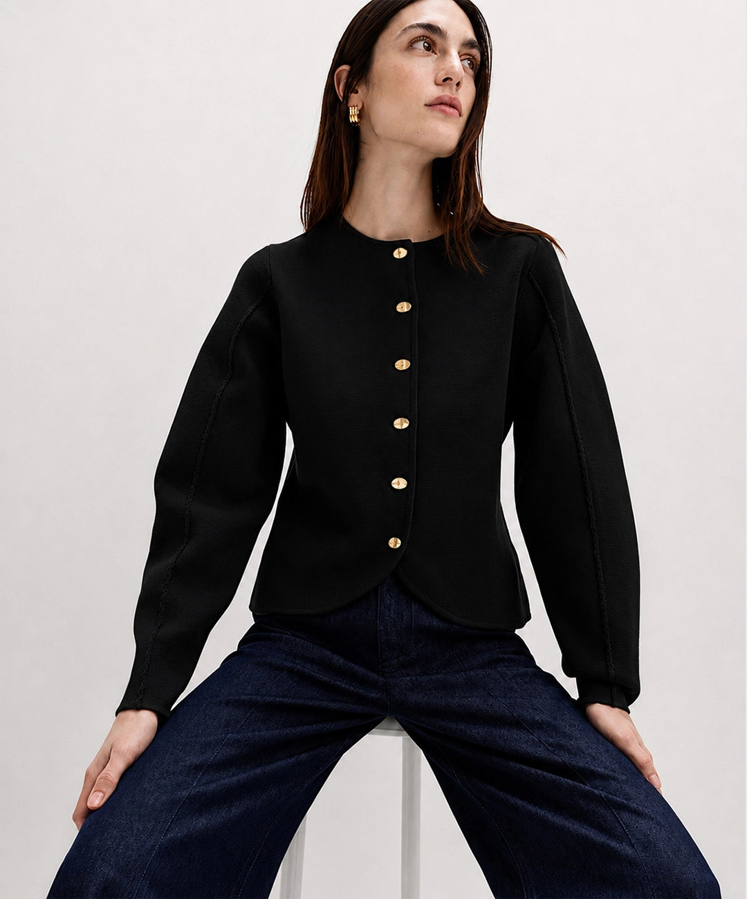 Elegant Button Front Jacket