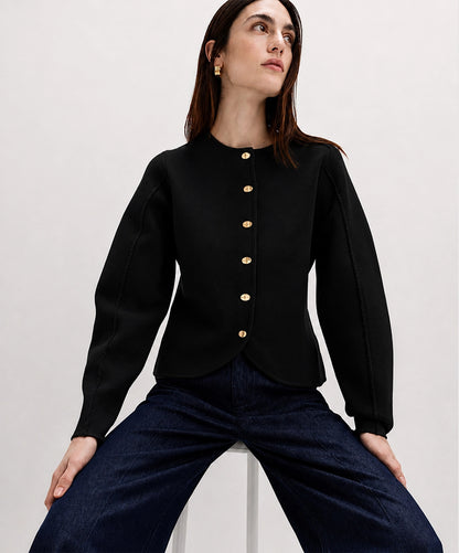 Elegant Button Front Jacket