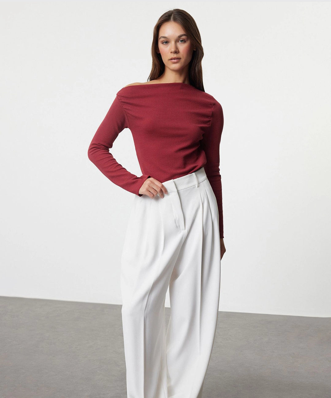 Draped Off Shoulder Top