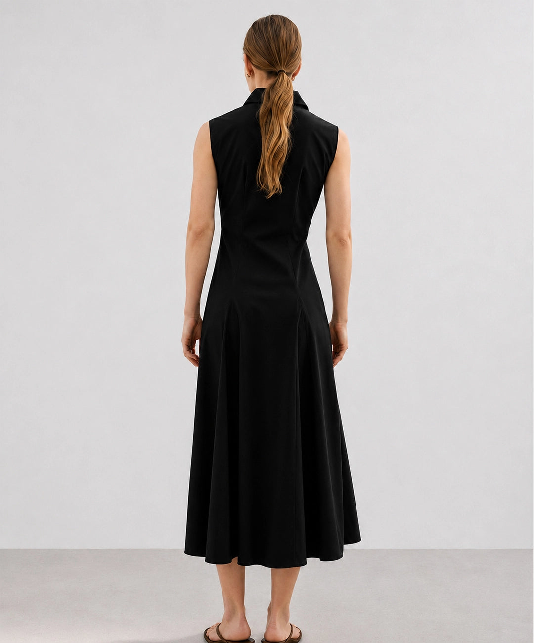 Flared Button Front Dress