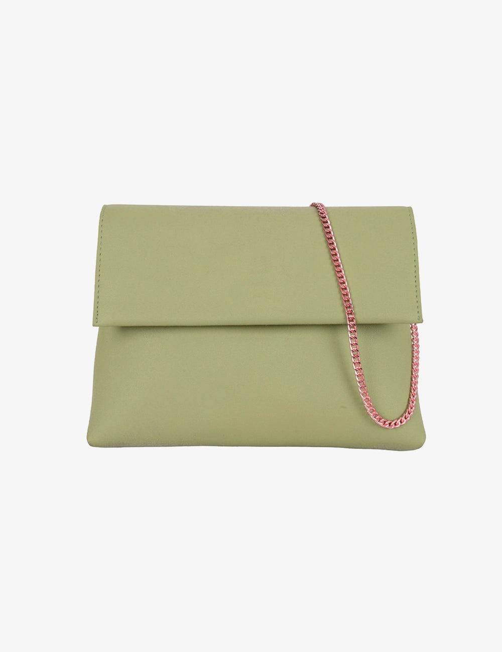 Foldover Chain Clutch Bag