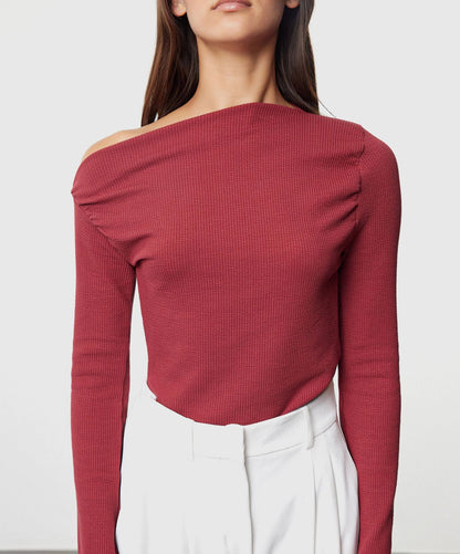 Draped Off Shoulder Top