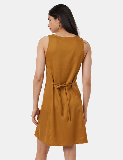 Button Front Midi Dress